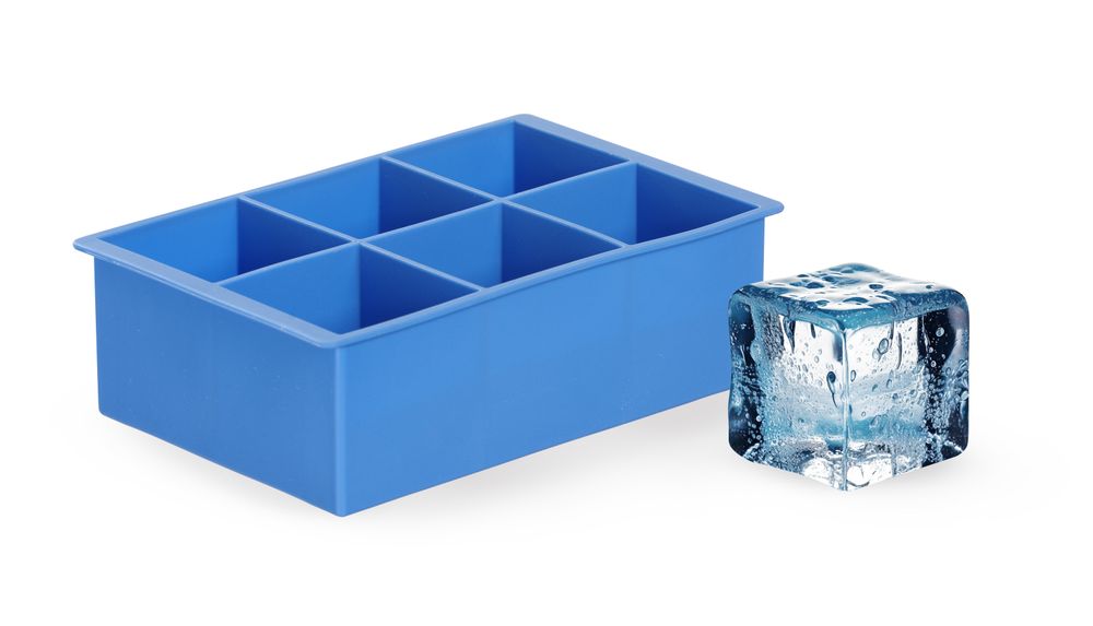 Ice cube mould XL, BarUp, Blue, 170x110x(H)52mm