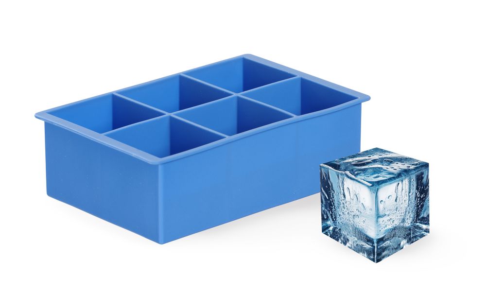 Ice cube mould XL, BarUp, Blue, 170x110x(H)52mm