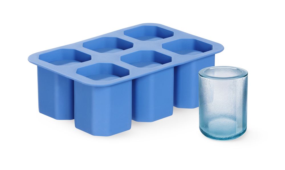 Ice shot glass mould, BarUp, Blue, 125x190x(H)60mm