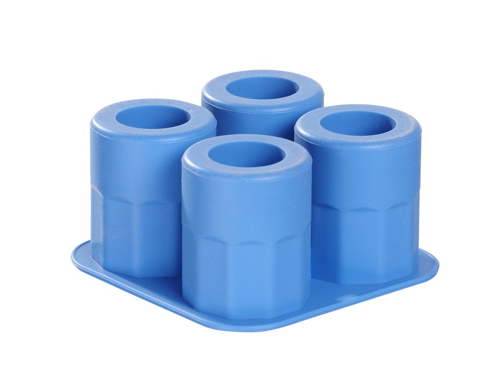 Ice shot glass mould, BarUp, Blue, 122x122x(H)60mm