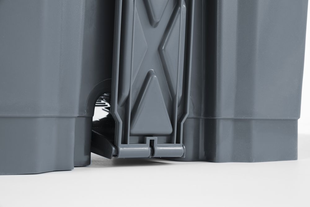 Pedal bin, AmerBox, 68L, Light grey, 490x410x(H)660mm
