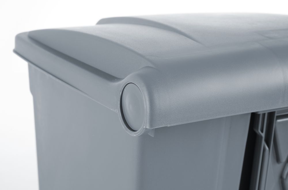 Pedal bin, AmerBox, 68L, Light grey, 490x410x(H)660mm