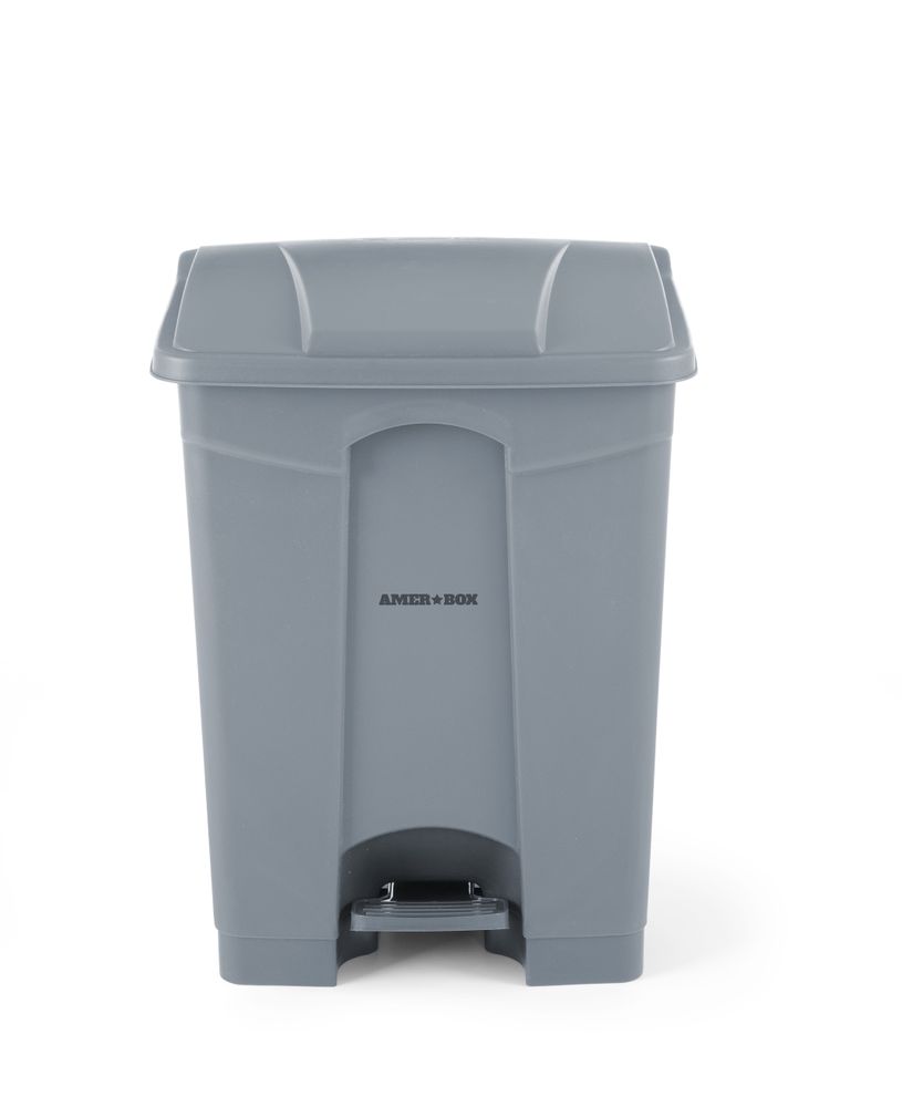 Pedal bin, AmerBox, 68L, Light grey, 490x410x(H)660mm