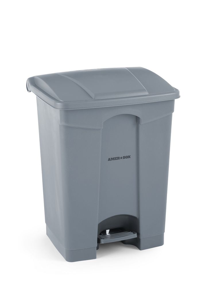 Pedal bin, AmerBox, 68L, Light grey, 490x410x(H)660mm
