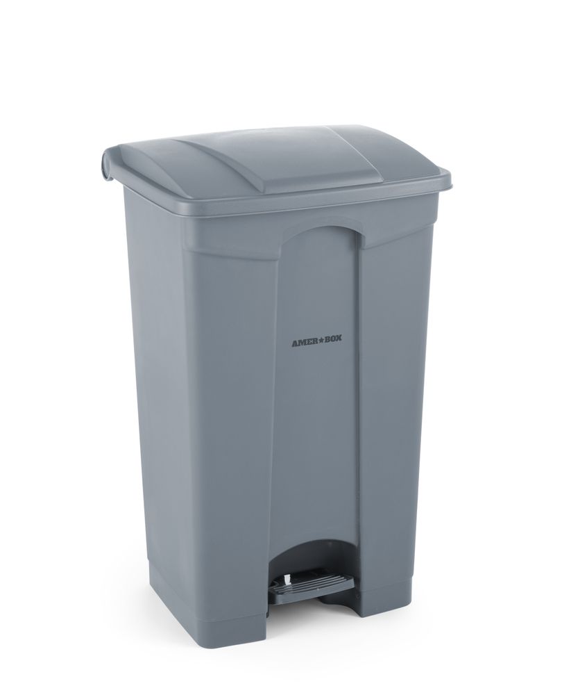 Pedal bin, AmerBox, 68L, Light grey, 490x410x(H)660mm