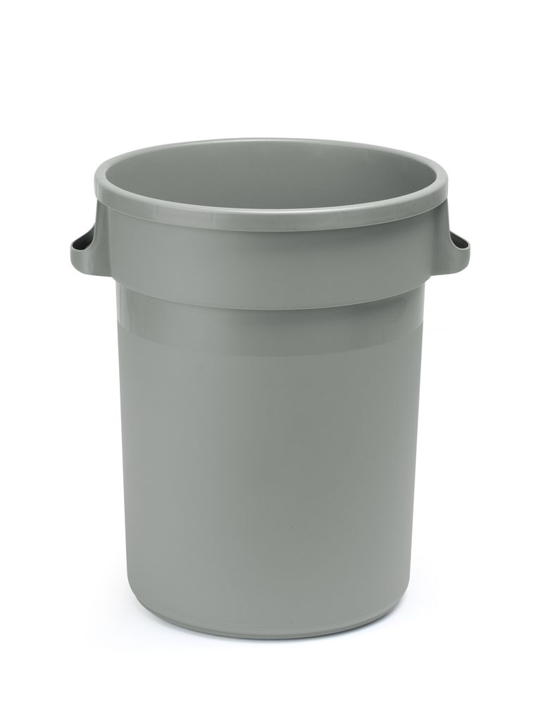 Round waste bin, AmerBox, 120L, Light grey, ⌀550x(H)690mm