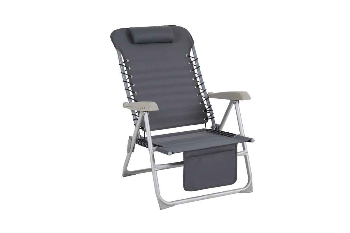 ULRIKA Strandstol m ficka - Grå