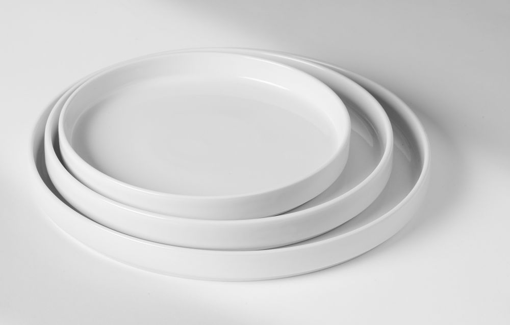 Plate with high rim Oslo, HENDI, Oslo, vit, ⌀240x(H)26mm