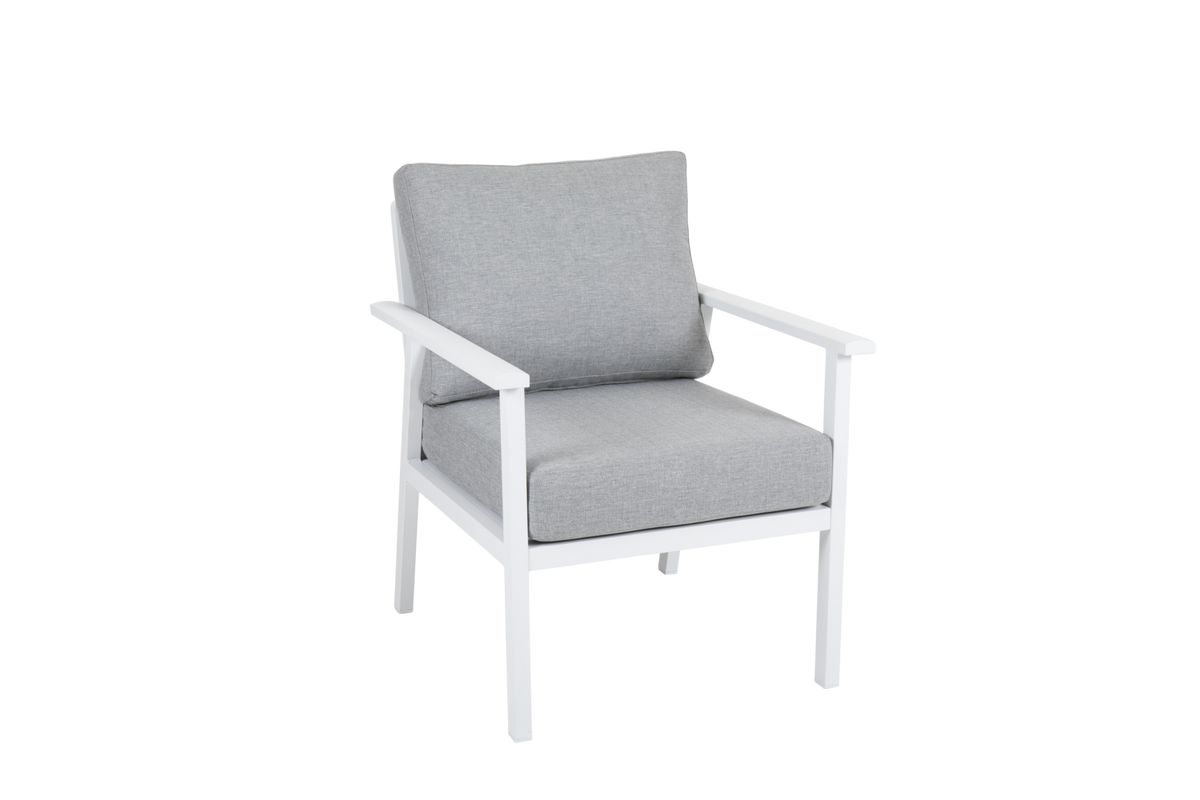 SAMVARO HIGH Fåtölj - Vit/Pearl grey