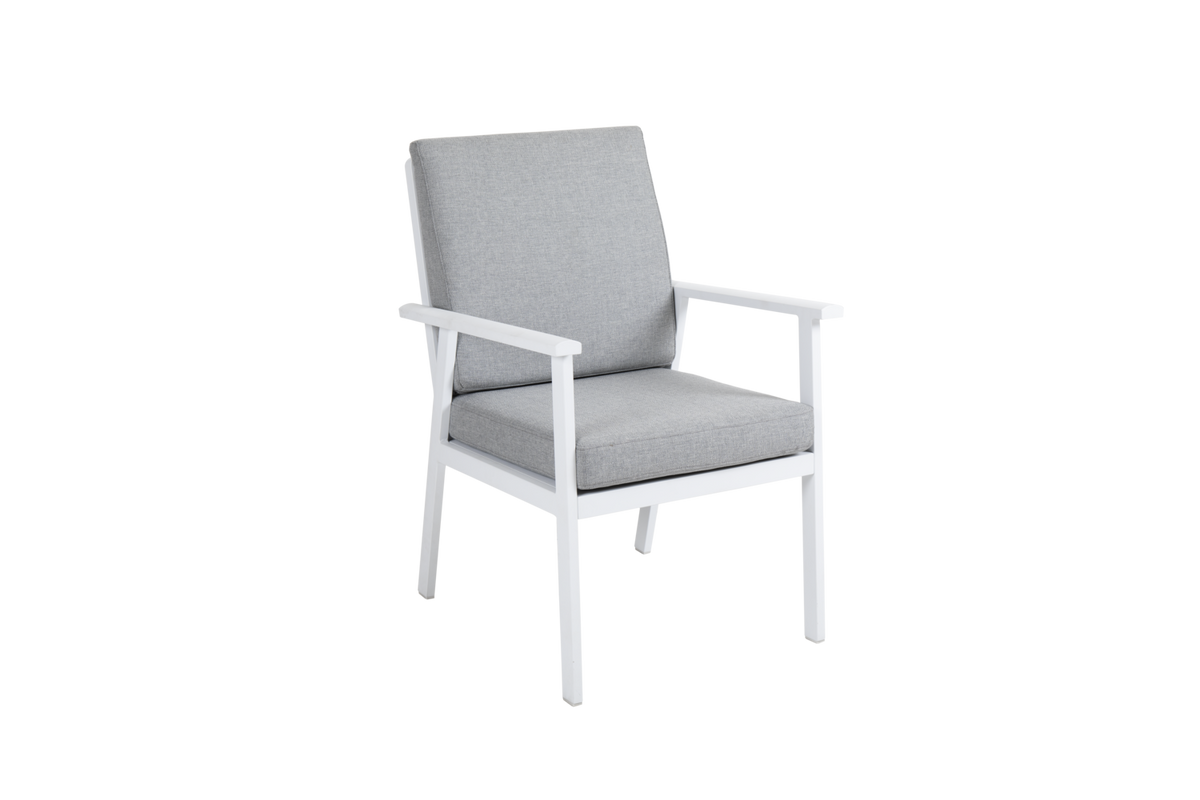 SAMVARO Karmstol - Vit/Pearl grey