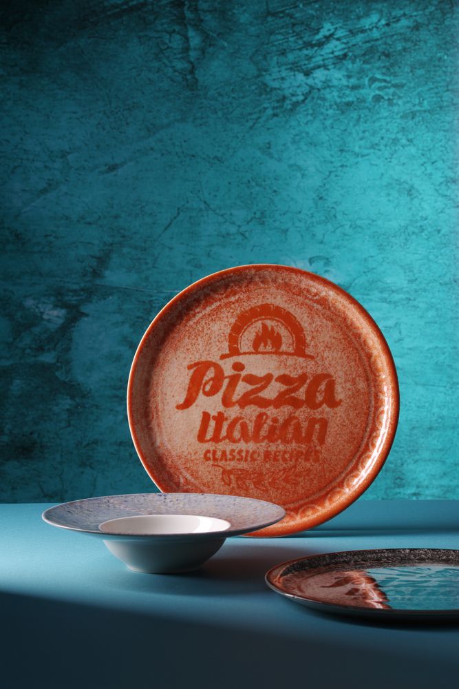 Pizza plate Recipe Collection Brick röd, HENDI, röd, ⌀310mm