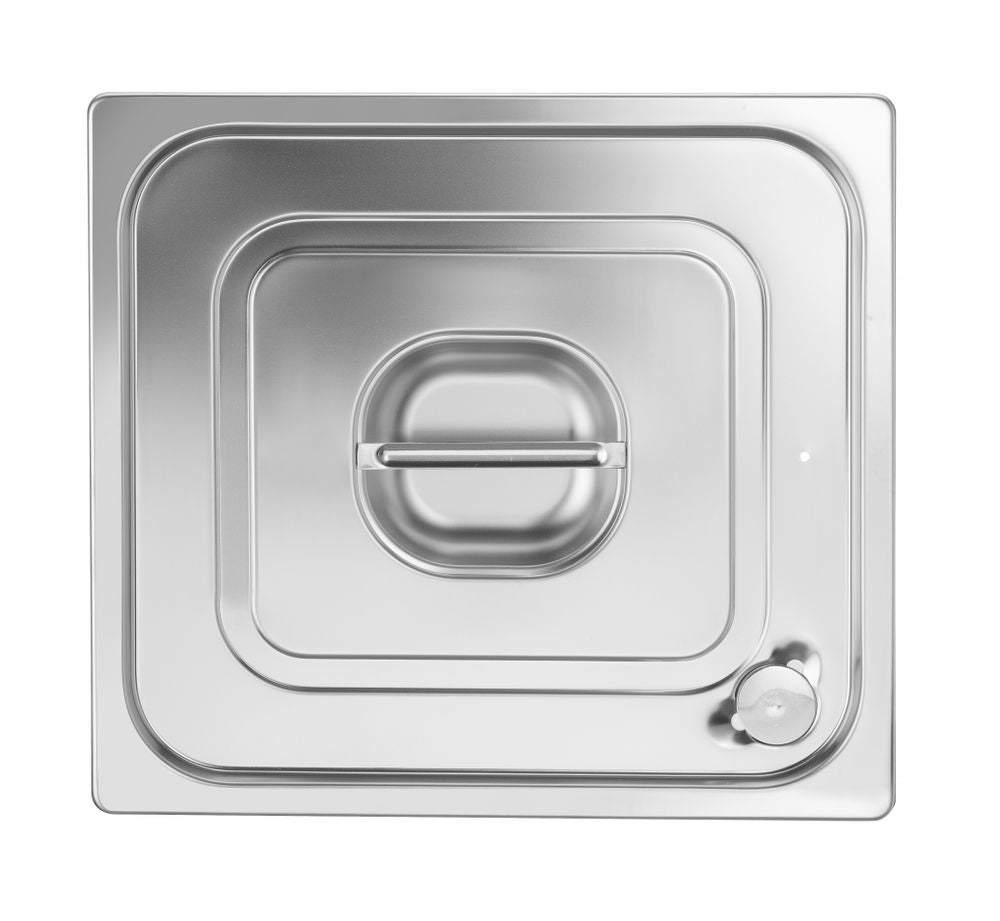 Lid for GN kantin/behållares with silicone rim, HENDI, Profi Line, GN 2/3, 354x325mm