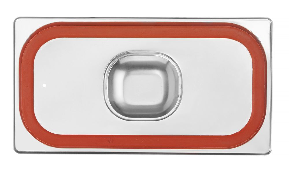 Lid for GN kantin/behållares with silicone rim, HENDI, Profi Line, GN 1/3, 325x176mm