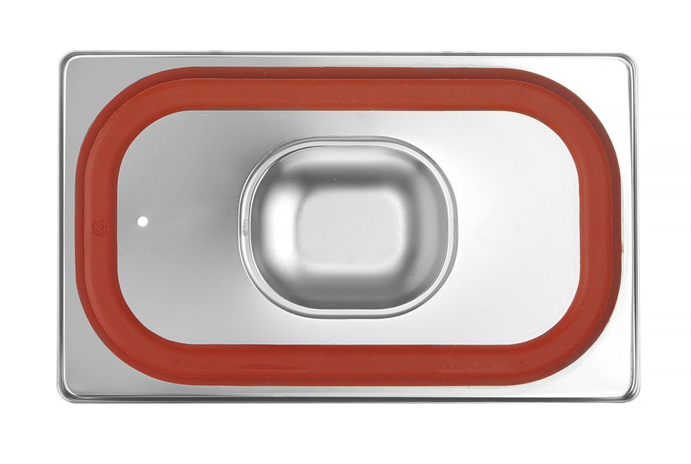 Lid for GN kantin/behållares with silicone rim, HENDI, Profi Line, GN 1/4, 265x162mm