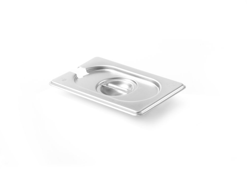Lid for GN kantin/behållares with ladle recess, HENDI, Kitchen Line, GN 1/9, 176x108mm