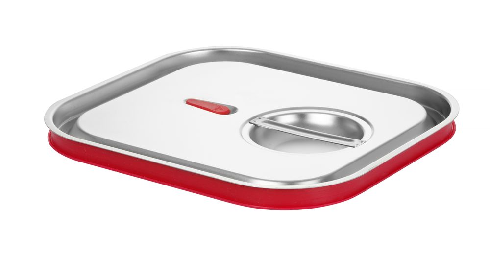 Lid for GN kantin/behållares with silicone rim, HENDI, Kitchen Line, GN 1/2, 265x325mm