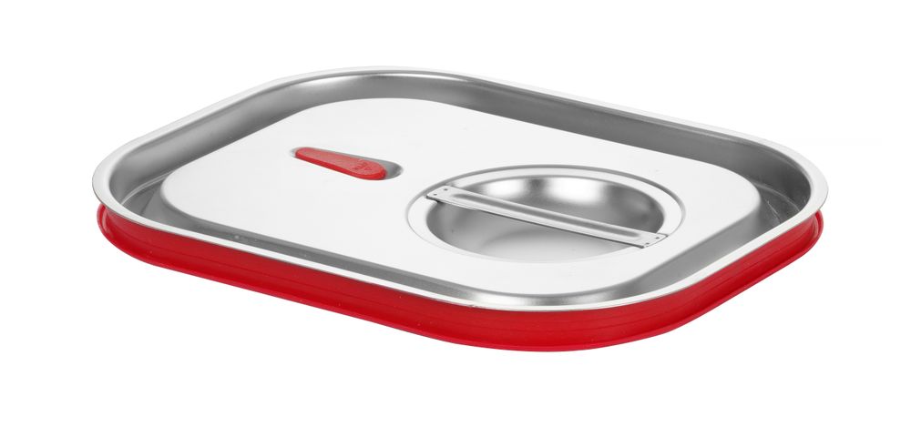 Lid for GN kantin/behållares with silicone rim, HENDI, Kitchen Line, GN 1/4, 265x162mm