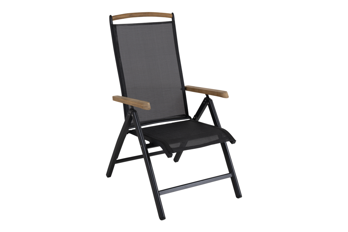 ANDY Positionsstol - Svart/Svart/Teak