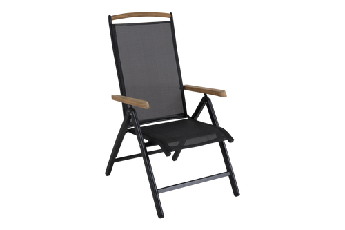 ANDY Positionsstol - Svart/Svart/Teak