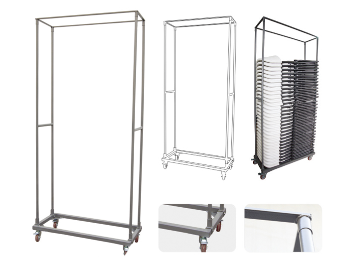 Trolley for chairs, AmerBox, 1140x492x(H)1895mm