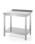 Wall table with shelf – bolted, depth 600 mm, HENDI, Profi Line, 800x600x(H)850mm