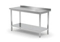 Wall table with shelf – bolted, depth 600 mm, HENDI, Profi Line, 1000x600x(H)850mm