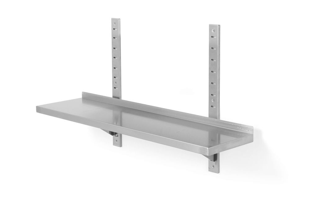 Wall shelf adjustable, single, with 2 brackets, HENDI, 1000x300x(H)600mm