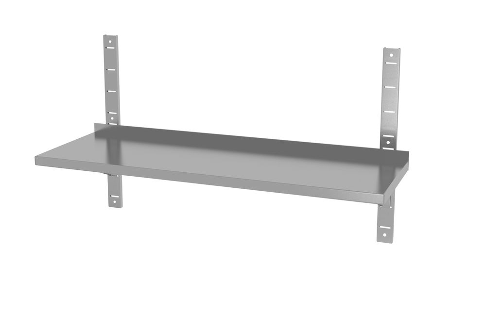 Wall shelf adjustable, single, with 2 brackets, HENDI, 1000x300x(H)600mm