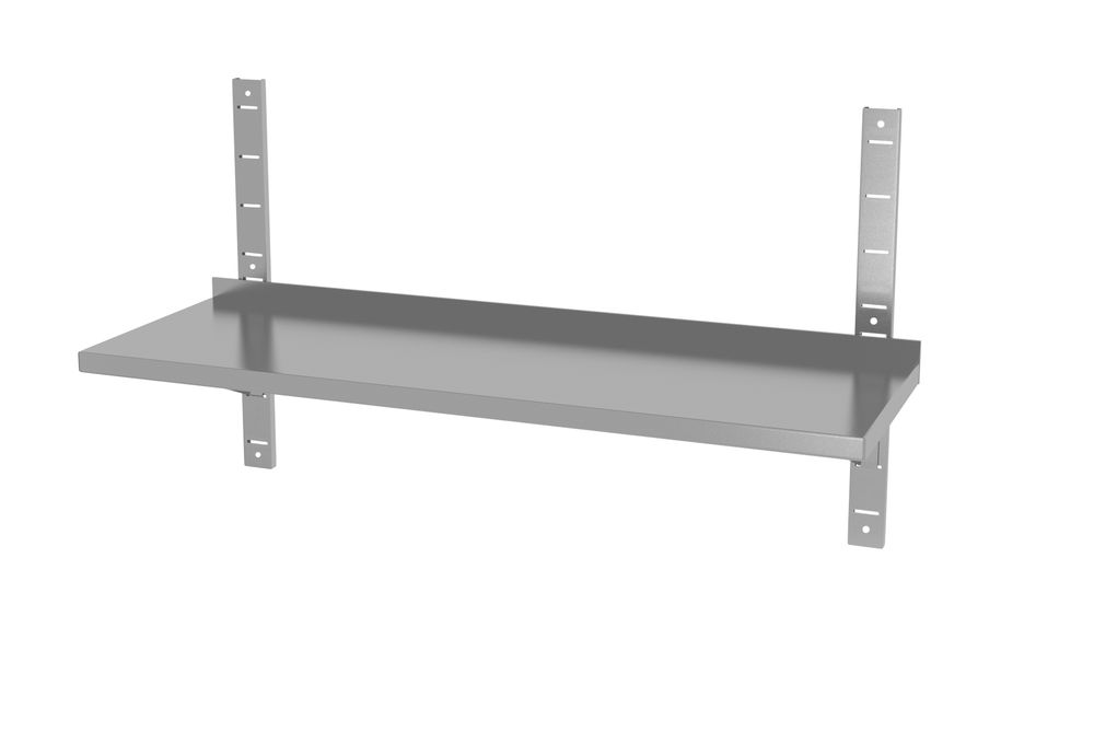 Wall shelf adjustable, single, with 2 brackets, HENDI, 1200x300x(H)600mm