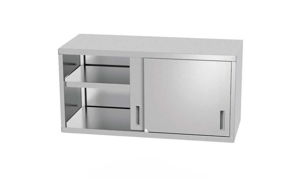 Wall mounted cabinet – welded, with sliding doors, HENDI, Profi Line, 800x300x(H)600mm