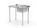 Sink table, bolted, HENDI, Kitchen Line, sink skål on the right side, 800x600x(H)850mm