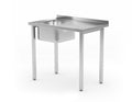 Sink table, bolted, HENDI, Kitchen Line, sink skål on the left side, 800x600x(H)850mm