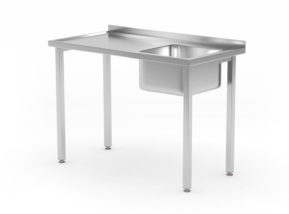 Sink table, bolted, HENDI, Kitchen Line, sink skål on the right side, 1000x600x(H)850mm