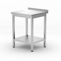 Wall table with shelf – bolted, depth 600 mm, HENDI, Kitchen Line, 600x600x(H)850mm
