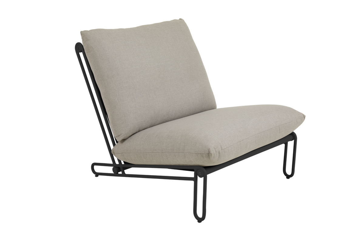 BLIXT Fåtölj svart/cley beige