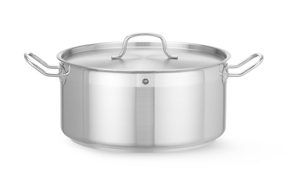 Stew gryta low - med lock, HENDI, Profi Line, 12L, ⌀320x(H)150mm