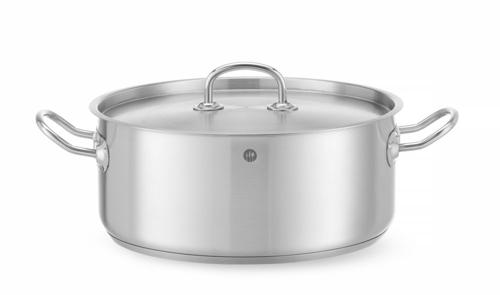 Stew gryta low - med lock, HENDI, Kitchen Line, 7,3L, ⌀280x(H)120mm