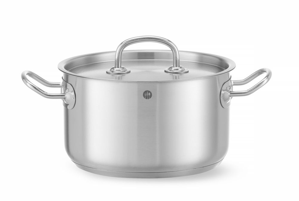 Stew gryta medium – med lock, HENDI, Kitchen Line, 3,5L, ⌀200x(H)115mm