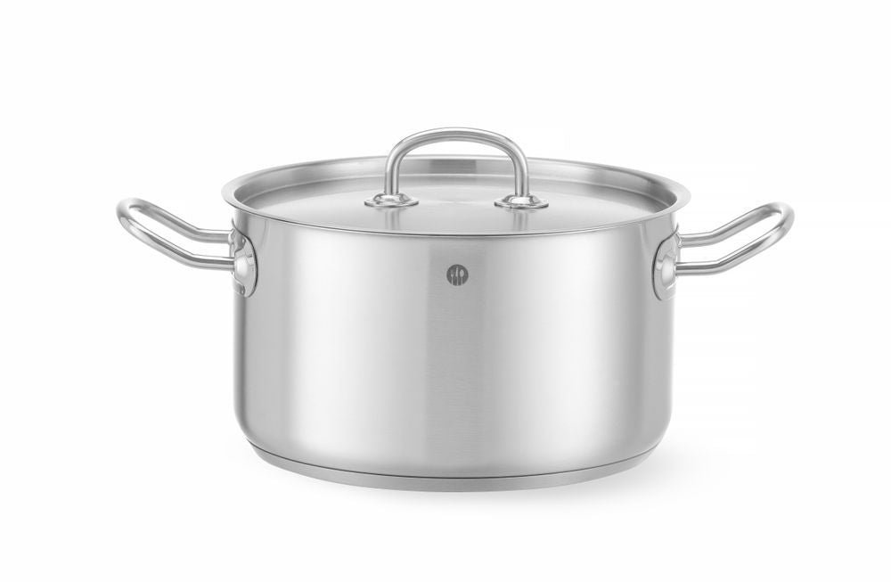 Stew gryta medium – med lock, HENDI, Kitchen Line, 6L, ⌀240x(H)135mm