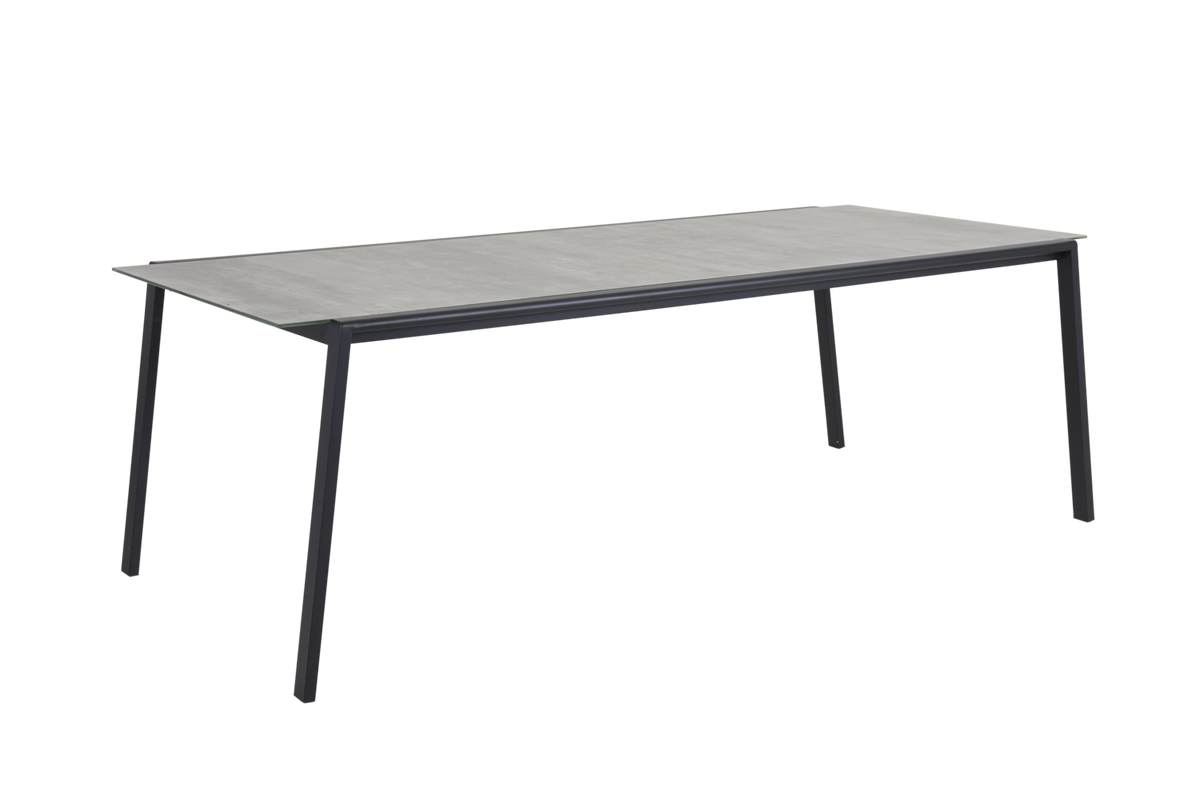 LYRA 220x100 H73 cm - Svart/Sand glas