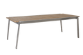 NAOS 220/320x100 H73 cm - Rostfritt stål/Teak