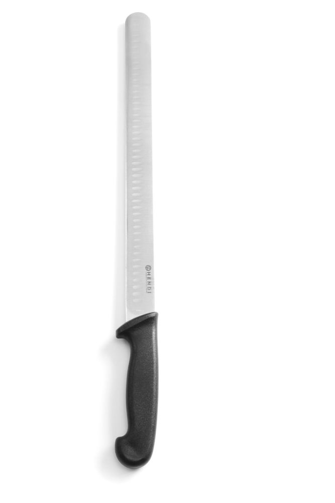 Ham/kebab kniv with the Granton edge, HENDI, svart, (L)490mm