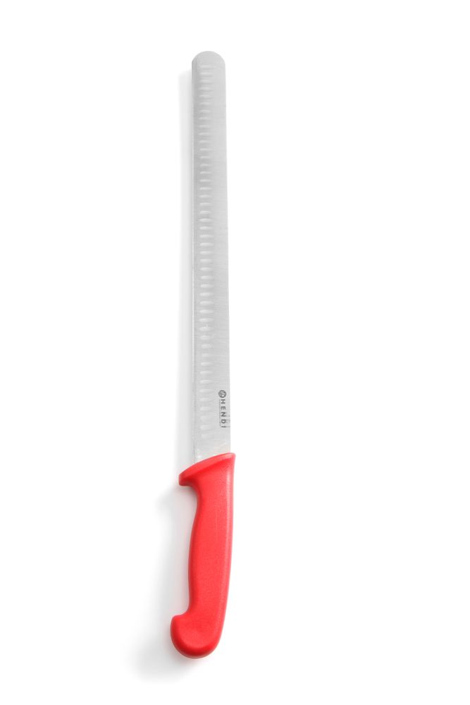 Ham/kebab kniv with the Granton edge, HENDI, röd, (L)490mm