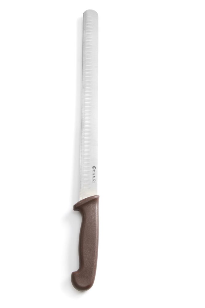 Ham/salmon kniv with granton edge, HENDI, Brown, (L)490mm