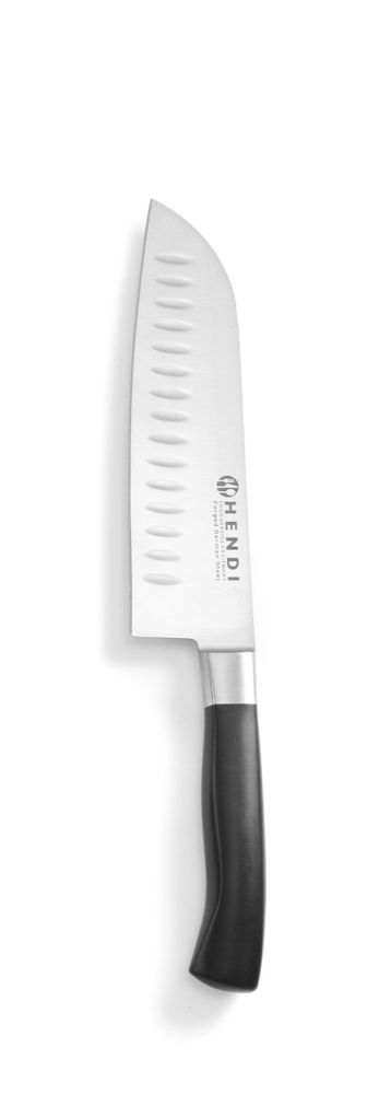 Santoku kniv, HENDI, Profi Line, Granton indentations, svart, (L)310mm