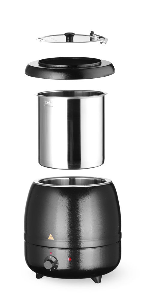 Soup kettle, HENDI, Kitchen Line, 8L, svart, 230V/400W, ⌀330x(H)363mm