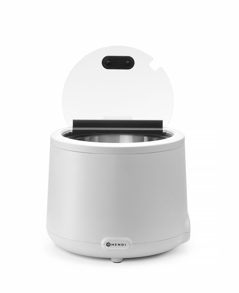 Soup kettle UNIQ, HENDI, desiGNed by Robert Bronwasser, 8L, vit, 220-240V/500W, ⌀365x(H)325mm