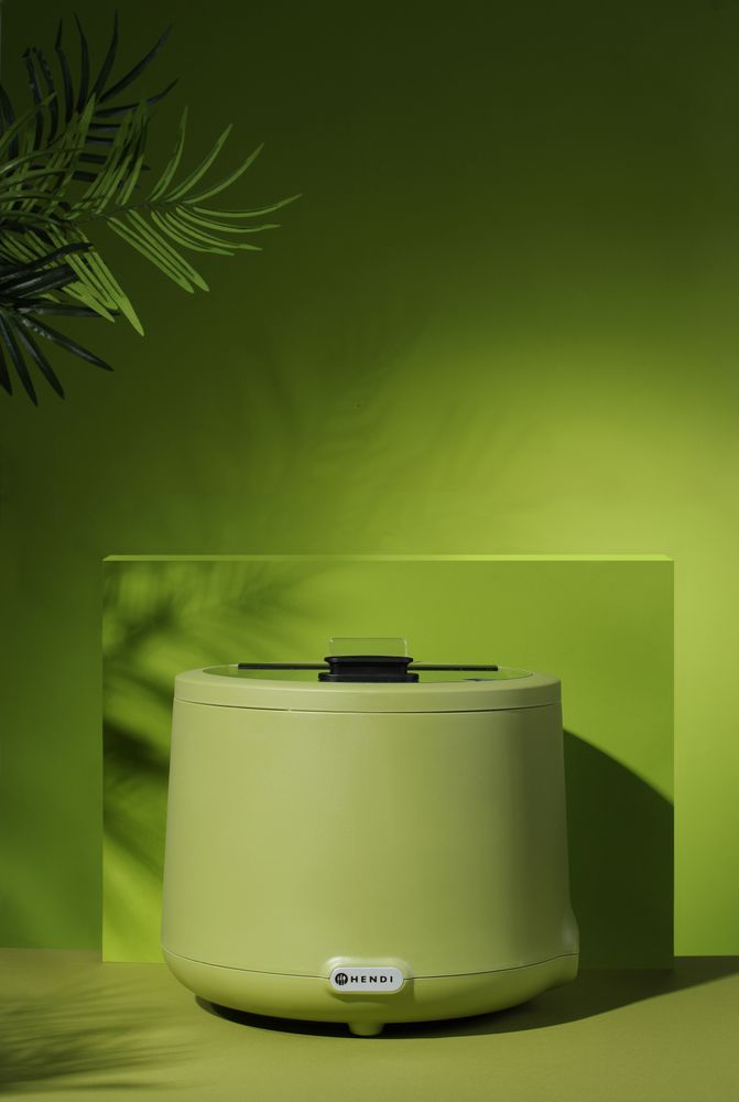 Soup kettle UNIQ, HENDI, desiGNed by Robert Bronwasser, 8L, grön, 220-240V/500W, ⌀365x(H)325mm