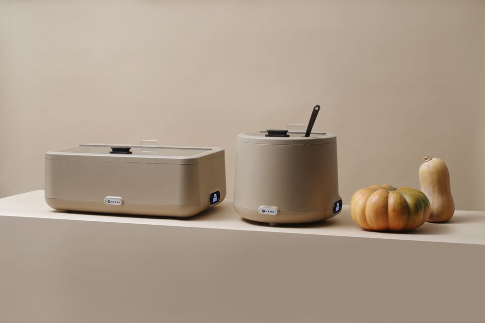 Chafing dish UNIQ, HENDI, desiGNed by Robert Bronwasser, Beige, 220-240V/700W, 607x402x(H)245mm