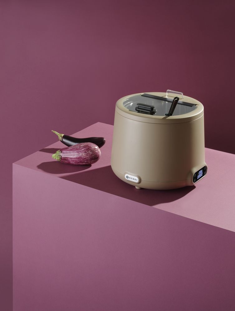 Soup kettle UNIQ, HENDI, desiGNed by Robert Bronwasser, 8L, Beige, 220-240V/500W, ⌀365x(H)325mm